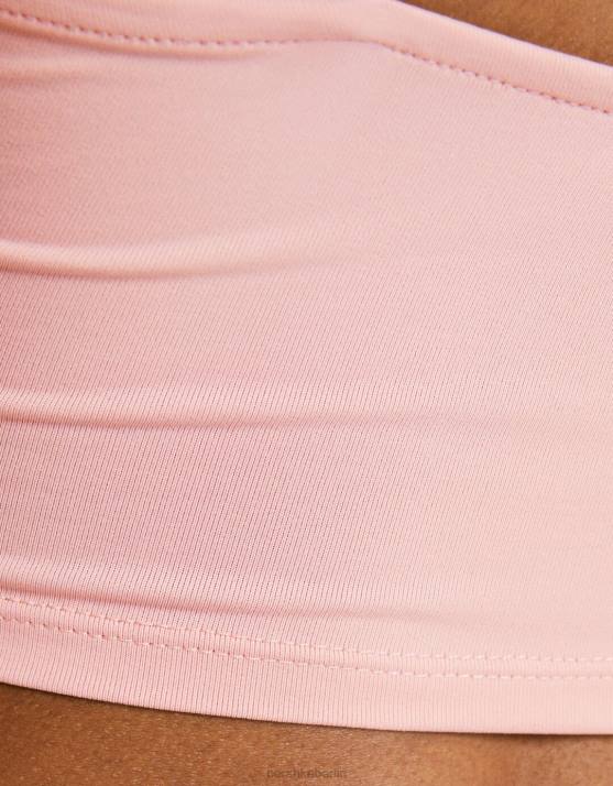 Rosa Bershka unisex Crop-Top mit Trägern H00J3757