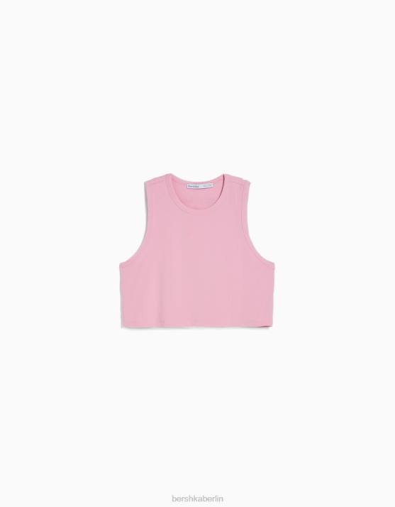 Rosa Bershka unisex Muskelshirt H00J3775