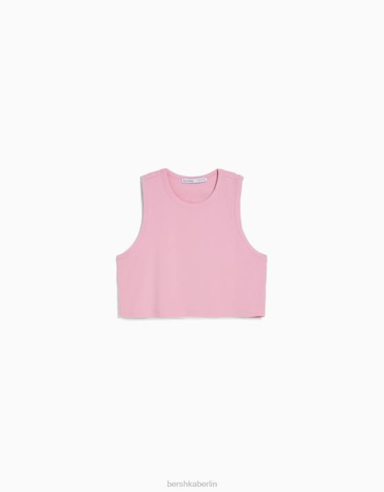 Rosa Bershka unisex Muskelshirt H00J3777