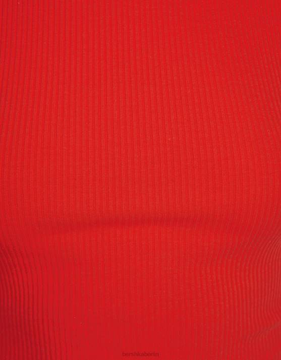 Rot Bershka unisex Geripptes Tanktop H00J3849