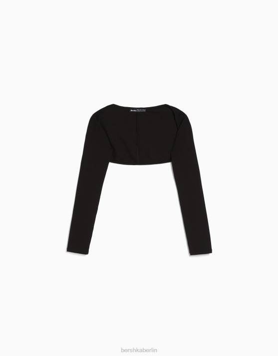 Schwarz Bershka unisex einfache Armstulpen H00J3828