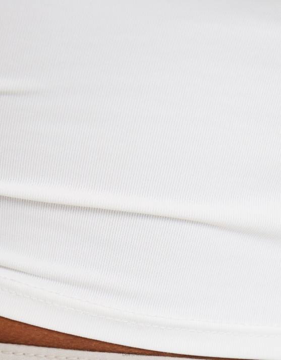 Weiss Bershka unisex Crop-Top mit Trägern H00J3756