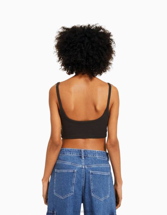 dunkelgrau Bershka unisex Kurzes Tanktop H00J3752