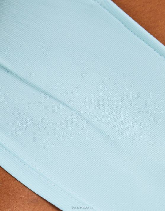 hellblau Bershka unisex Crop-Top mit Trägern H00J3762