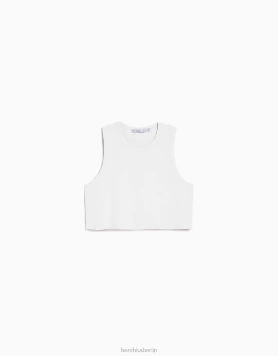nicht-gerade weiss Bershka unisex Muskelshirt H00J3776