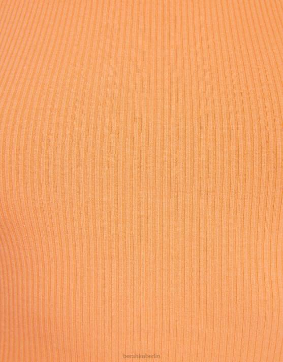 orange Bershka unisex Geripptes Tanktop H00J3848