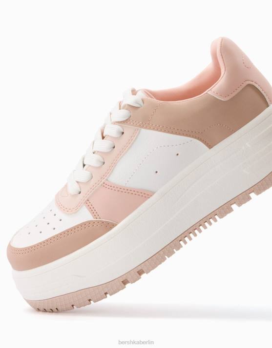 andere Bershka unisex Kontrast-Plateau-Sneaker H00J4176