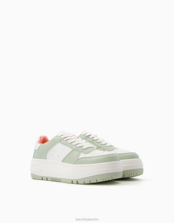 mehrfarbig Bershka unisex Kontrast-Plateau-Sneaker H00J4175