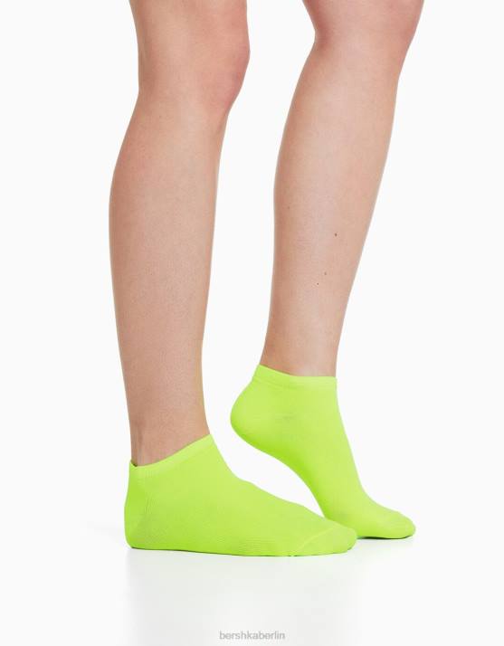 Gelb Bershka unisex Packung mit 4 bestickten Socken H00J4234