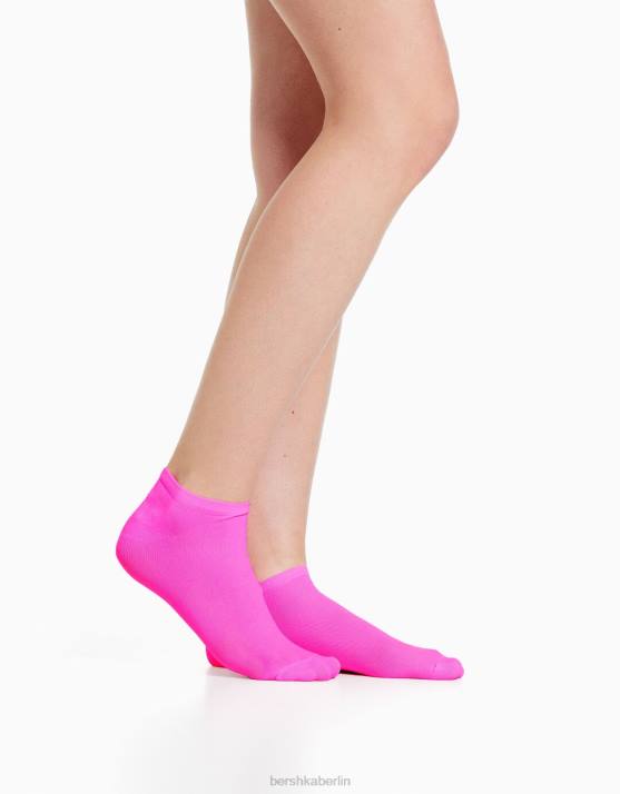 Rosa Bershka unisex 2er-Pack Neonsocken H00J4237
