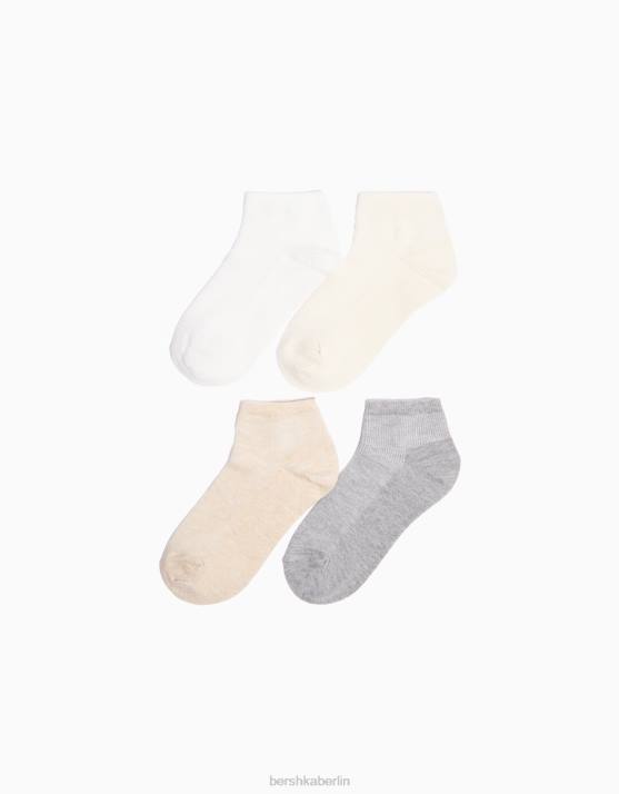 Sand Bershka unisex 4er-Pack Knöchelsocken H00J4236