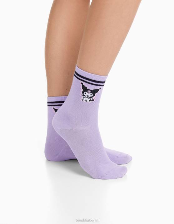 Schwarz Bershka unisex 3er-Pack Kuromi-Socken H00J4227