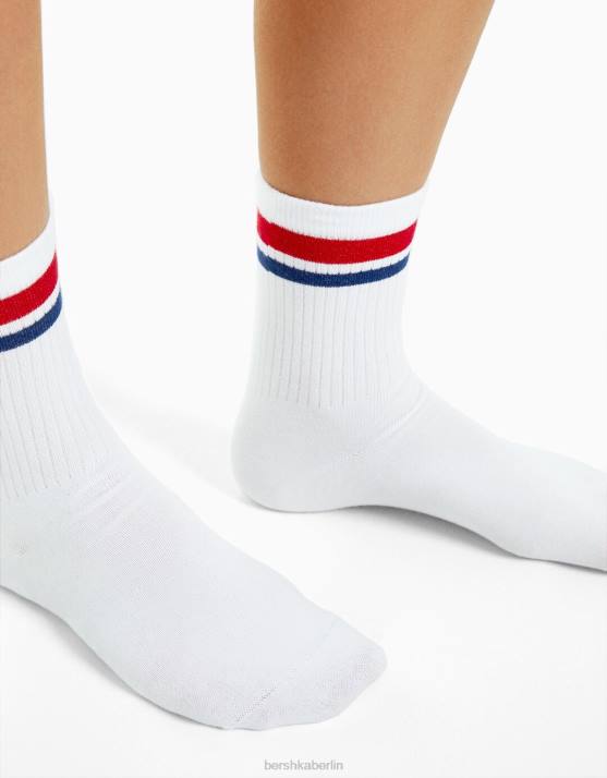 grau Bershka unisex Set mit 3 College-Socken H00J4199