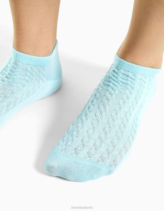 hellblau Bershka unisex 3er-Pack strukturierte Söckchen H00J4207