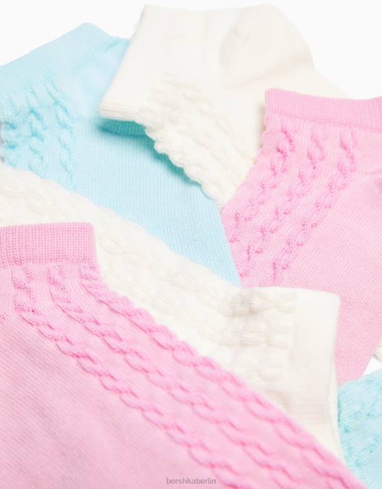 hellblau Bershka unisex 3er-Pack strukturierte Söckchen H00J4207